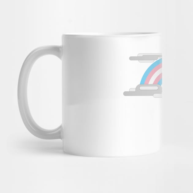 Transgender Pride Flag Minimalist Drip Rainbow Design by LiveLoudGraphics